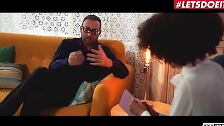 Luna Corazon - Brazilian Black Teenage Reads For Advisor While He Fucks Her